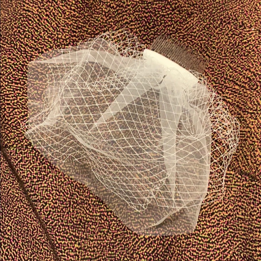 Handmade 2 tiers birdcage veil with comb